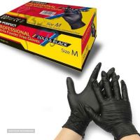 فروش دستکش نیتریل مشکی دو لایه در سایزهای اسمال،مدیوم و لارج