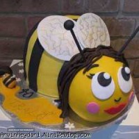 کیک با تم زنبوری