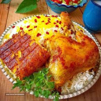 زرشک پلو با مرغ - غذای بیرون بر تک چین 