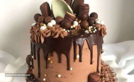 کیک خامه ای شکلاتی 