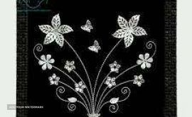 قاب گل نقره متقارن در اصفهان