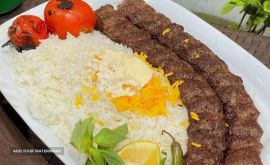 چلو کباب کوبیده گوشت در اصفهان