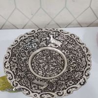 قیمت بشقاب شیرینی خوخرید/فروش نقره نما با طرح شکارگاه در اصفهان 