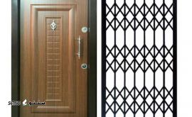 حفاظ ضد سرقت درب آپارتمان مدل آکاردئونی در اصفهان