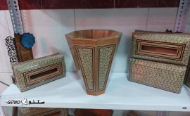 فروش ست جا دستمال کاغذی و سطل خاتم در شهر ری تهران