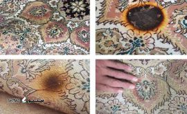 ترمیم فرش سوخته در شیراز