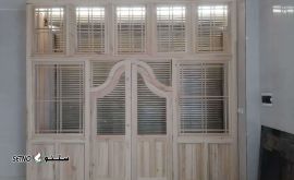 ساخت درب چوبی سنتی ورودی مغازه در اصفهان