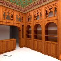 طراحی و اجرای دکوراسیون داخلی سنتی چوبی گره چینی در اصفهان