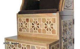 ساخت منبر سنتی گره چینی چوب گردو