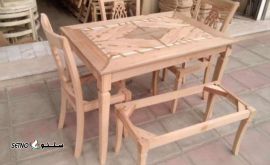 تولید میز و صندلی ناهار خوری خام در اصفهان
