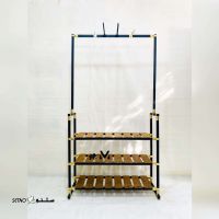 رگال لباس با سه طبقه پایین چوب   و بالا جا لباسی  قابلیت استفاده از تیله و غیره  با طراحی شیک و بخصوص  در ابعاد ۱۸۰*۱۱۰