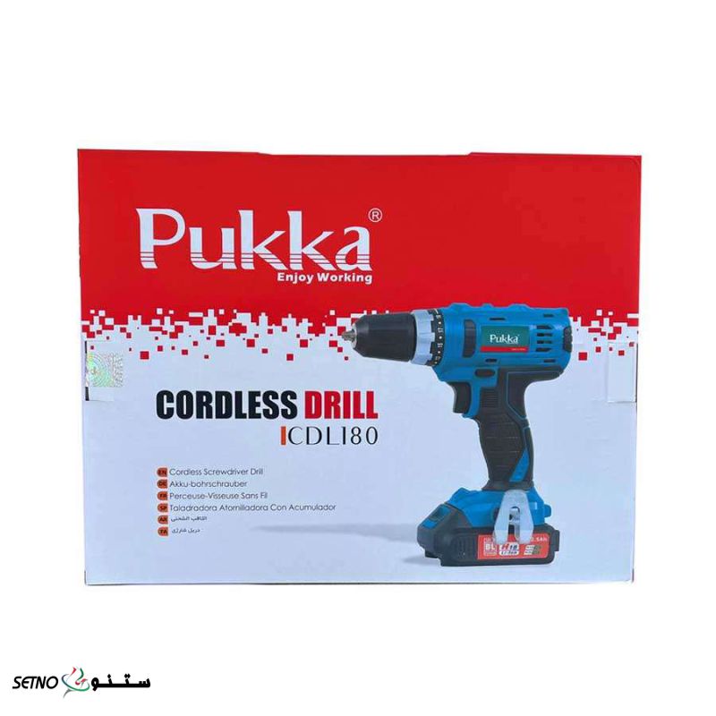 دریل پیچ گوشتی شارژی چکشی 18ولت لیتیوم پوکا CDL180