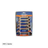 ست 6 عددی آچار کوتاه یکسر رینگ جغجغه ای وادفو WADFOW WSP6406 wadfow-wsp6406 صنعت ابزار 09132102092