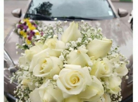 تزئین دسته گل عروس در بهارستان